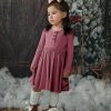 Girls * | Top 10 Girls Swoon Baby Berry Waffle Bamboo Dress