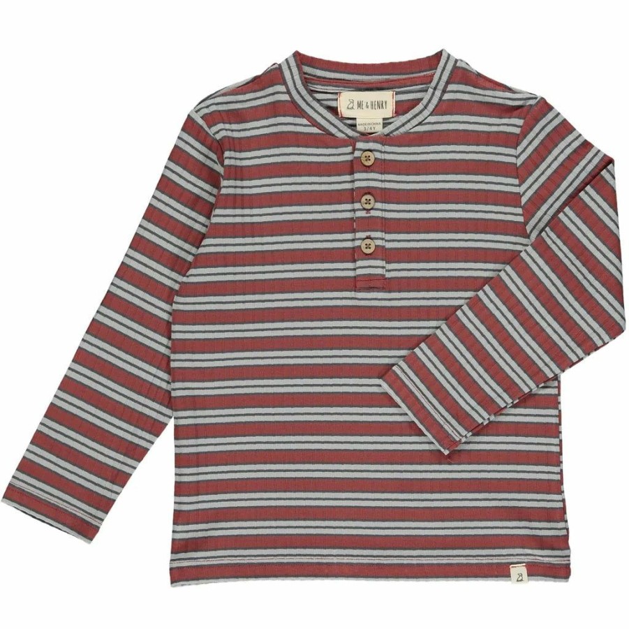 Boys * | Brand New Boys Me & Henry Adams Stripe Henley