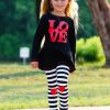 Girls * | Best Pirce Annloren Love Knit Pant Set Girls