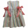 Girls * | Hot Sale Banana Split Rainbow Gingham Check Dress