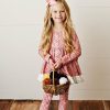 Girls * | Flash Sale Serendipity Mauvewood Eyelet Pocket Tunic & Legging