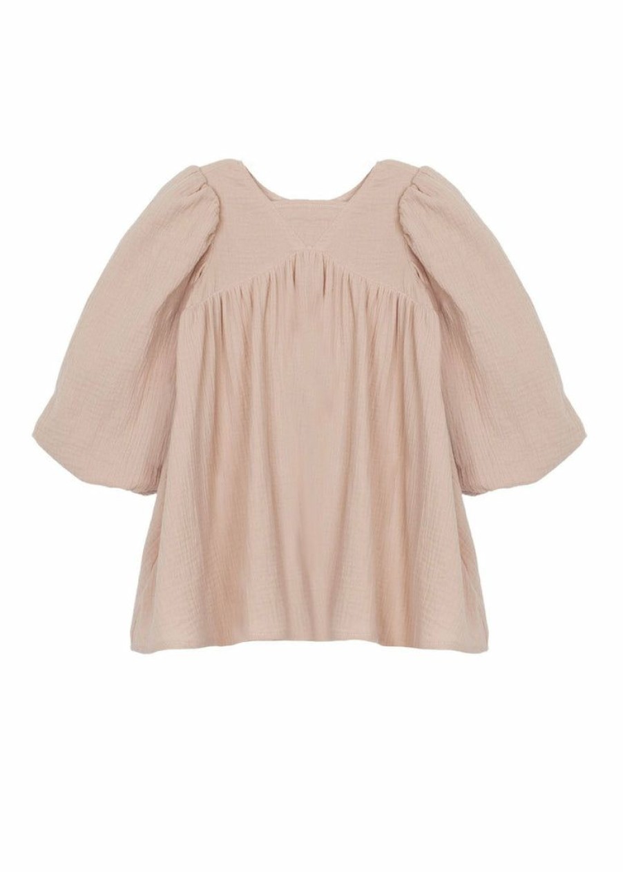 Girls * | Buy Mabel & Honey Maple Gauze Dress