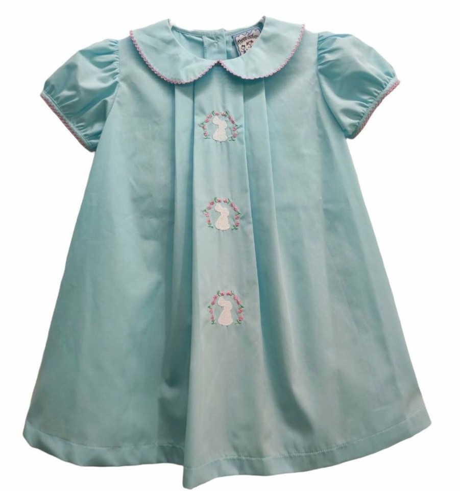 Girls * | Flash Sale Three Sisters Bunny Embroidery Dress