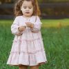 Girls * | Flash Sale Girls Mabel & Honey Juniper Pink Woven Dress