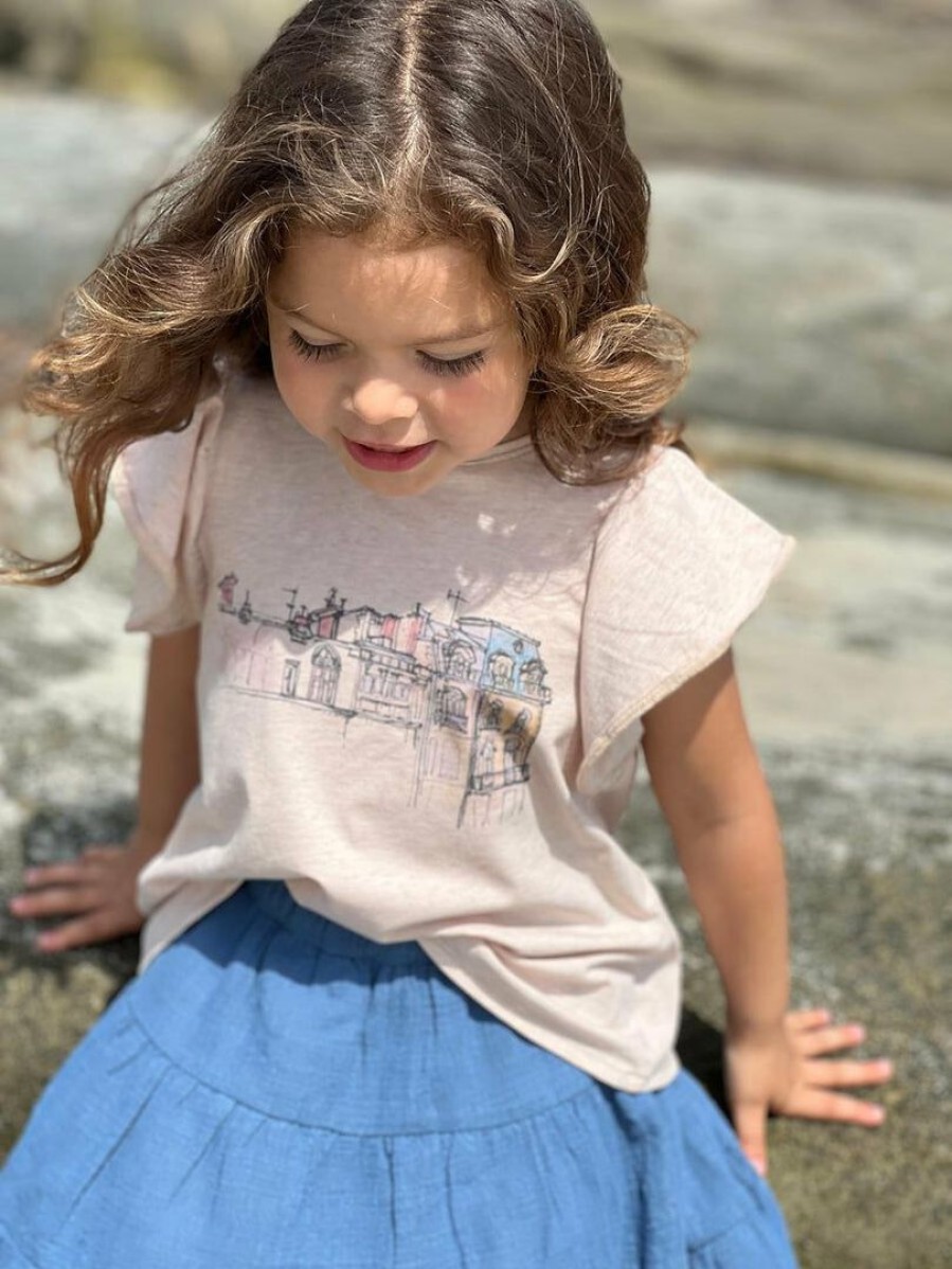 Girls * | Buy Girls Vignette Sutton Flutter Sleeve Tee