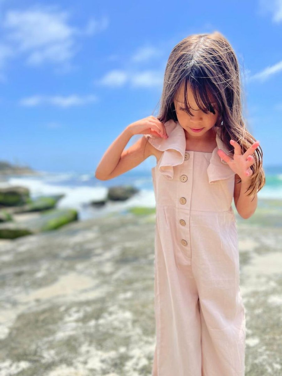 Girls * | Buy Vignette Rosie Tan Romper Girls