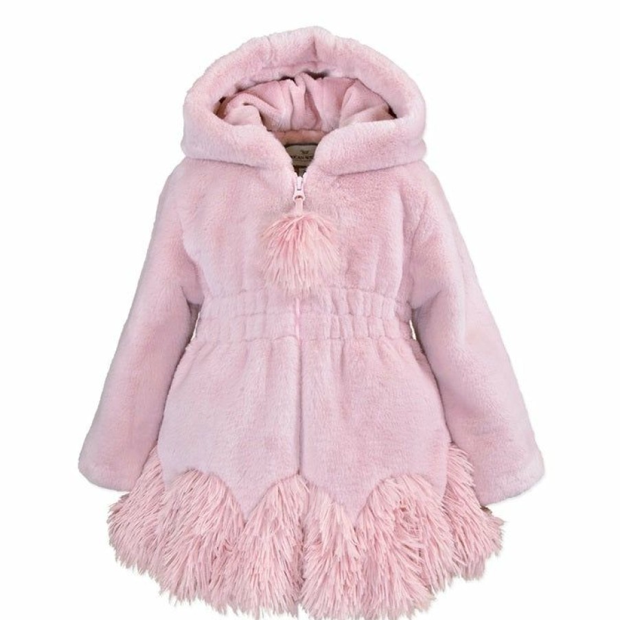 Girls * | Buy Girls Widgeon Pink Strawberry Coat