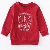 Girls * | Outlet Girls Honeydew Merry & Bright Sweatshirt