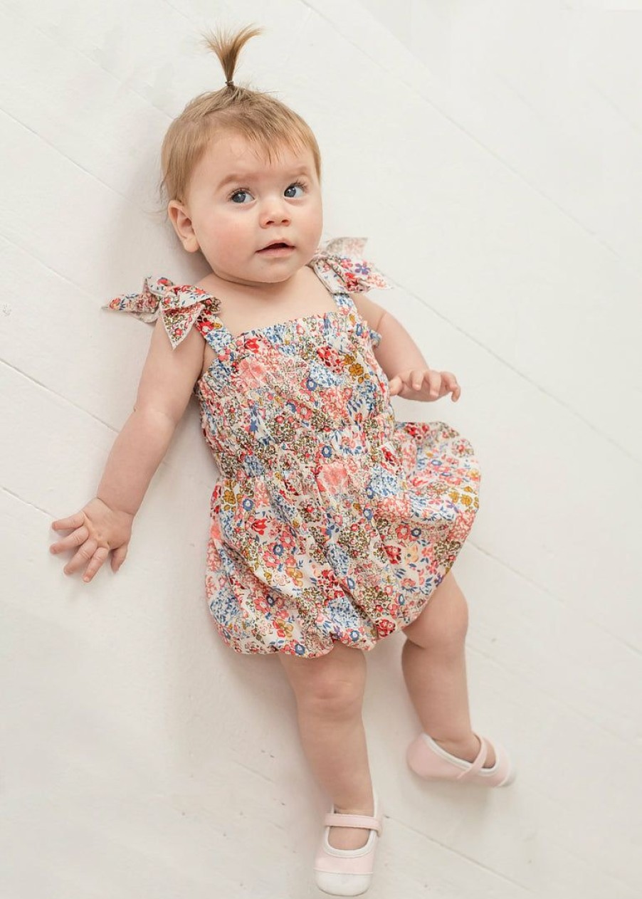 Baby Clothes * | Budget Mabel & Honey Vienna Floral Romper Baby Clothes