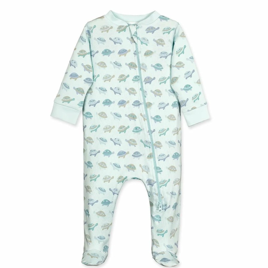 Boys * | Best Deal Feather Baby Sea Turtle Footie Boys