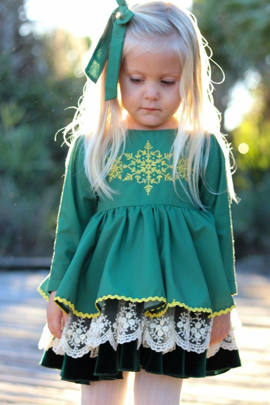 Girls * | New Girls Be Girl Clothing Emerald Dress