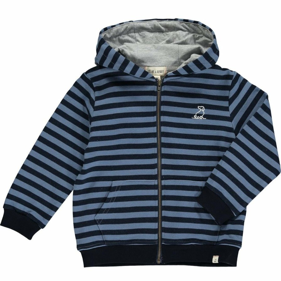 Boys * | Buy Boys Me & Henry Stripe Parsons Hoodie