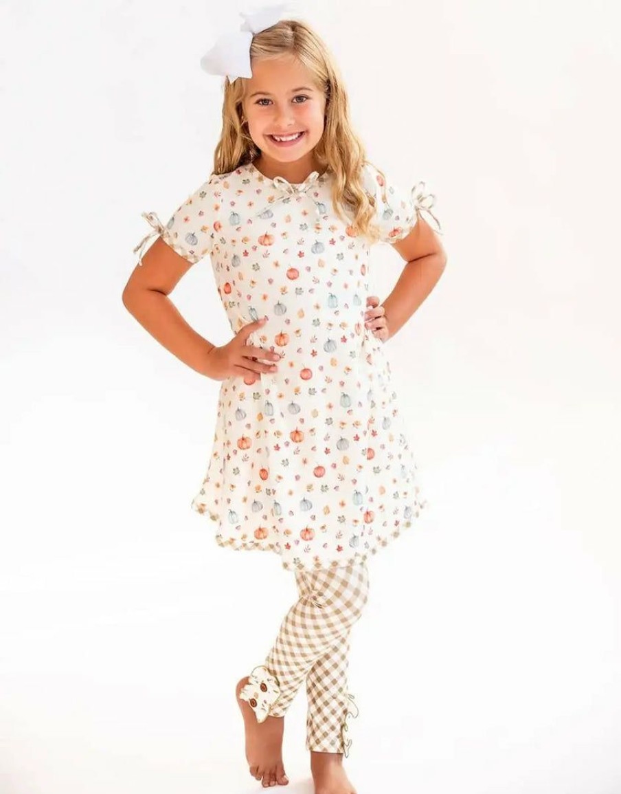 Girls * | Wholesale Charlies Project Vintage Pumpkin Charley Pant Set Girls