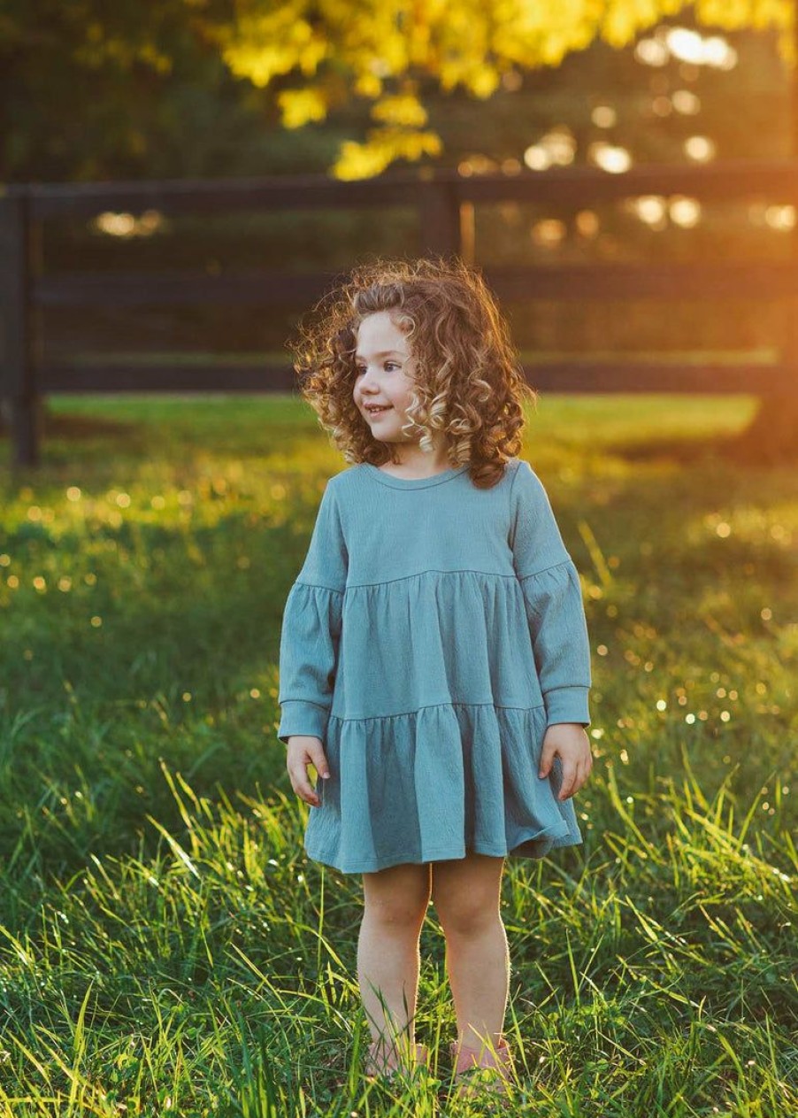 Girls * | Buy Mabel & Honey Green Rowan Knit Dress