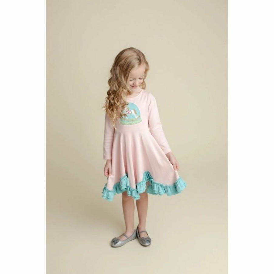 Girls * | Best Reviews Of Girls Lemon Loves Lime Unicorn Snowglobe Dress