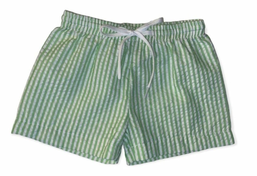 Boys * | Best Sale Millie Jay Seersucker Swim Trunk