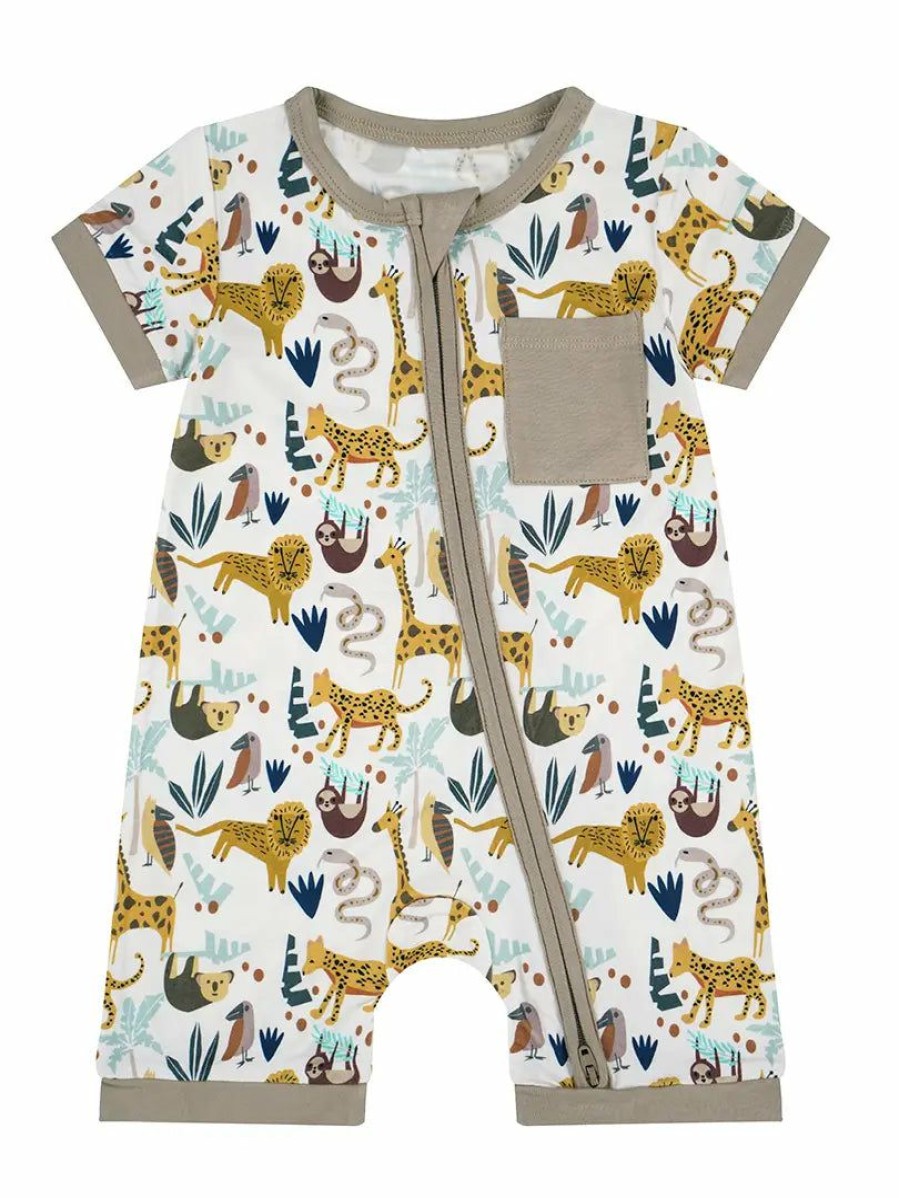 Boys * | Top 10 Emerson & Friends Jungle Friends Bamboo Romper