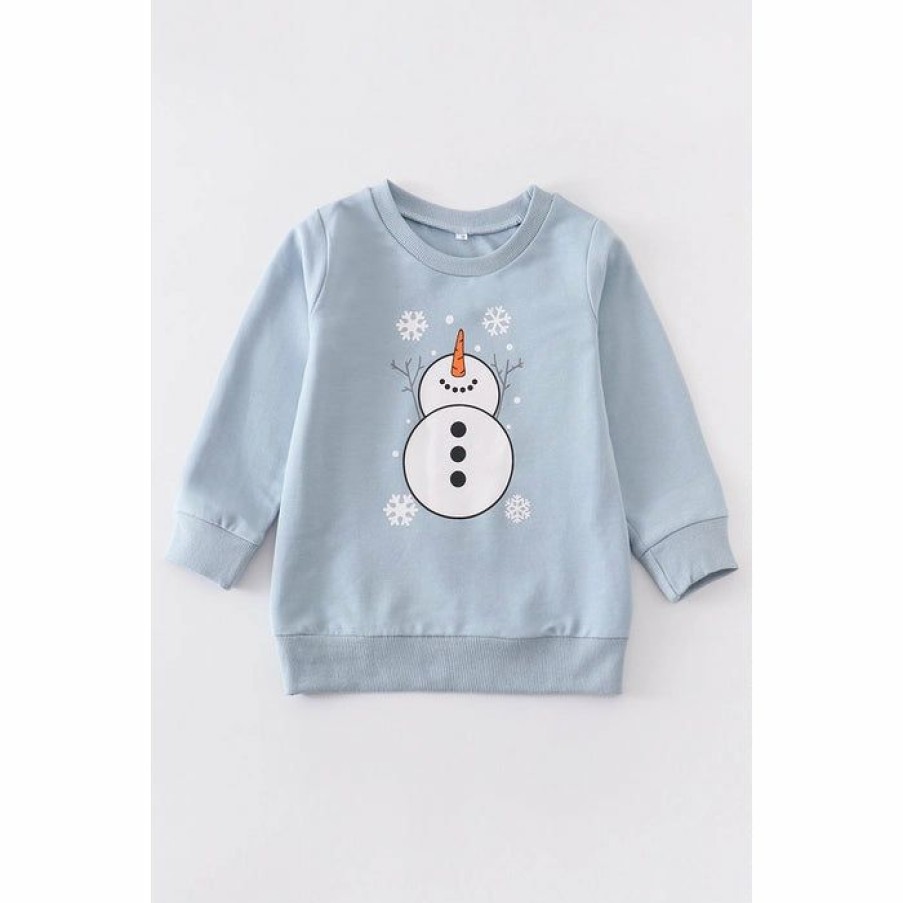 Girls * | Outlet Honeydew Snowman Sweatshirt Girls