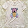 Tween * | Wholesale Paper Flower Colorful Bear Distressed Tee Tween