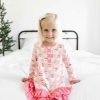 Girls * | Promo Girls Ollie Jay Pink Santa Ruffle Pajamas Gown