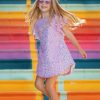 Girls * | New Mabel & Honey Sea Monster Sparkly Sequin Dress Girls