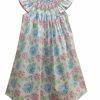 Girls * | Best Pirce Aid Through Trade Three Sisters Hydrangea Smocked Angel Sleeve Bishop