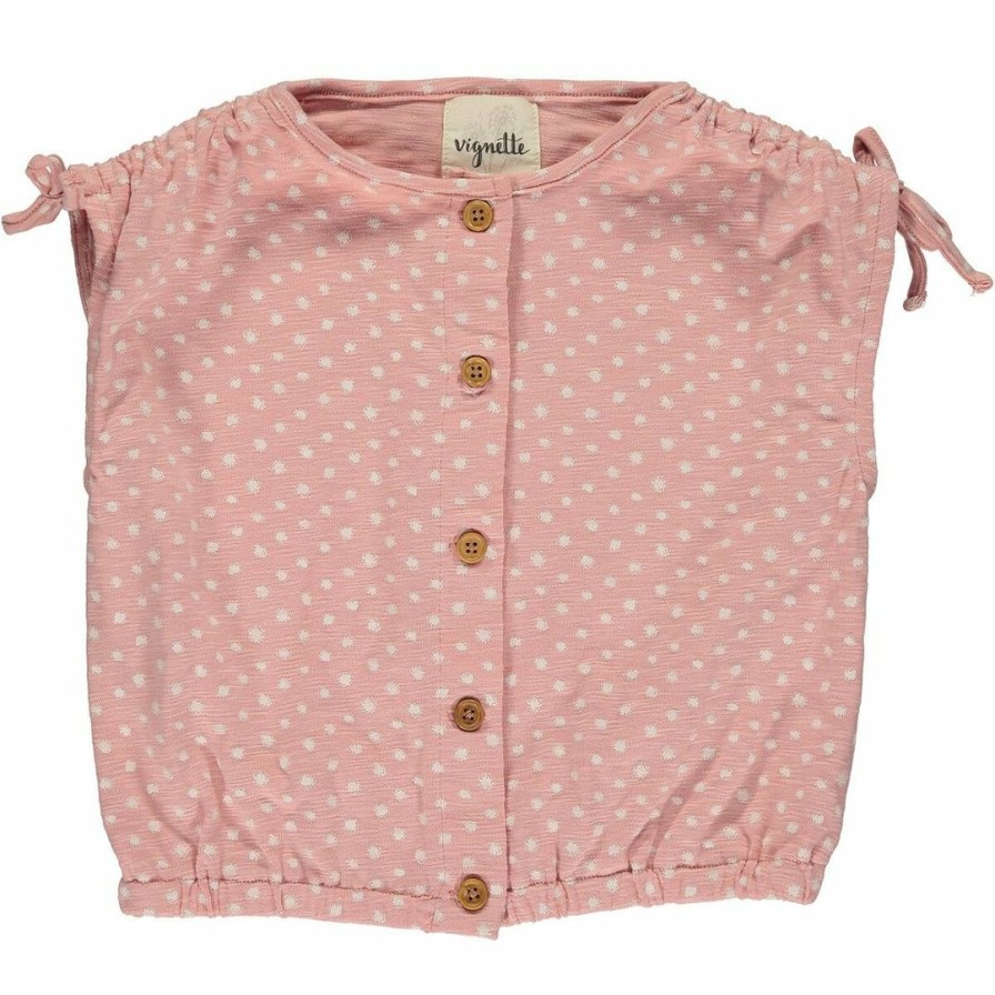 Girls * | Deals Vignette Demmi Dot Shirt Girls