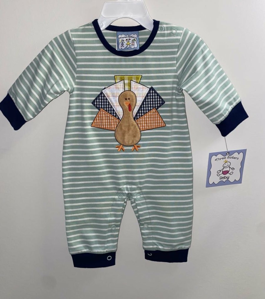 Boys * | Cheapest Three Sisters Turkey Days Boys Romper