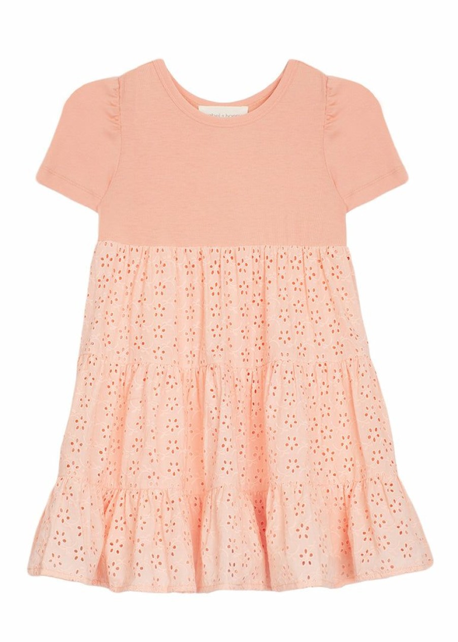 Girls * | New Mabel & Honey Amare Cotton Eyelet Dress Girls