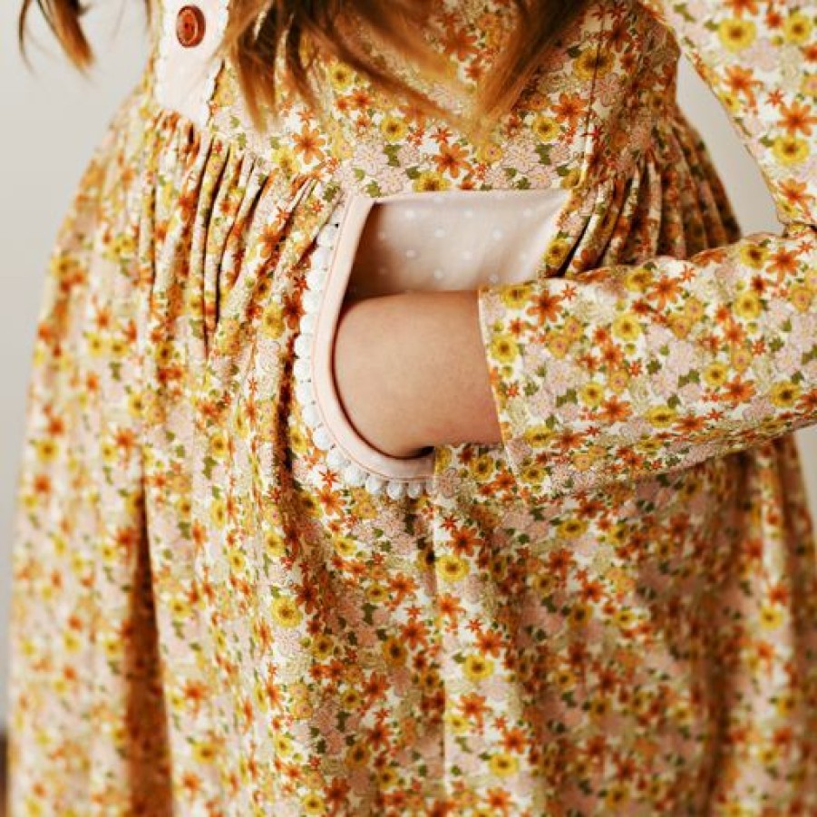 Girls * | Buy Swoon Baby Boho Ditsy Floral Bliss Pocket Dress