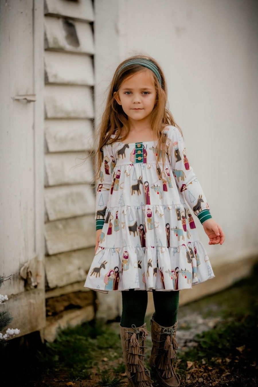 Girls * | New Girls Be Girl Clothing Starry Night Garden Twirler Dress