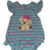 Baby Clothes * | Cheapest Baby Clothes Three Sisters Baby Girls Puppy Stripe Bubble