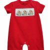 Boys * | Budget Three Sisters Fetch Smocked Boys Romper