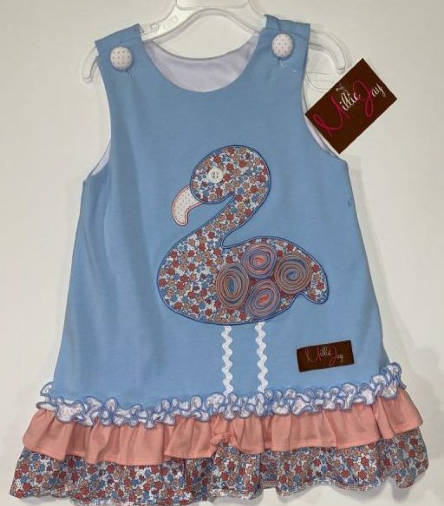 Girls * | New Millie Jay Fannie Flamingo Dress Girls