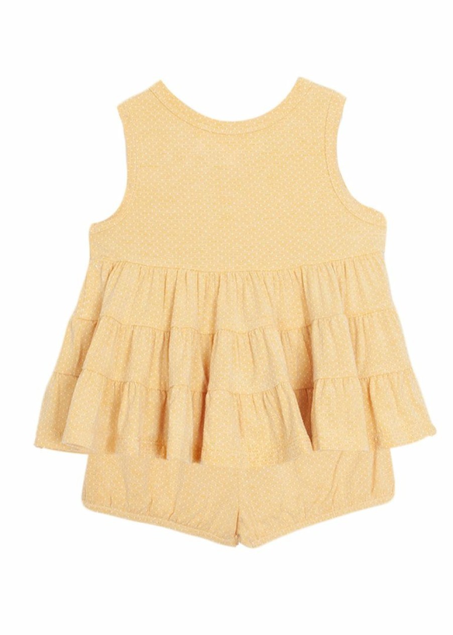 Girls * | Best Pirce Mabel & Honey Goin Bananas Polka Dot Knit Set