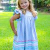 Girls * | Deals Whoopsie Daisy Girls Three Sisters Lavender Ric Rac Dress