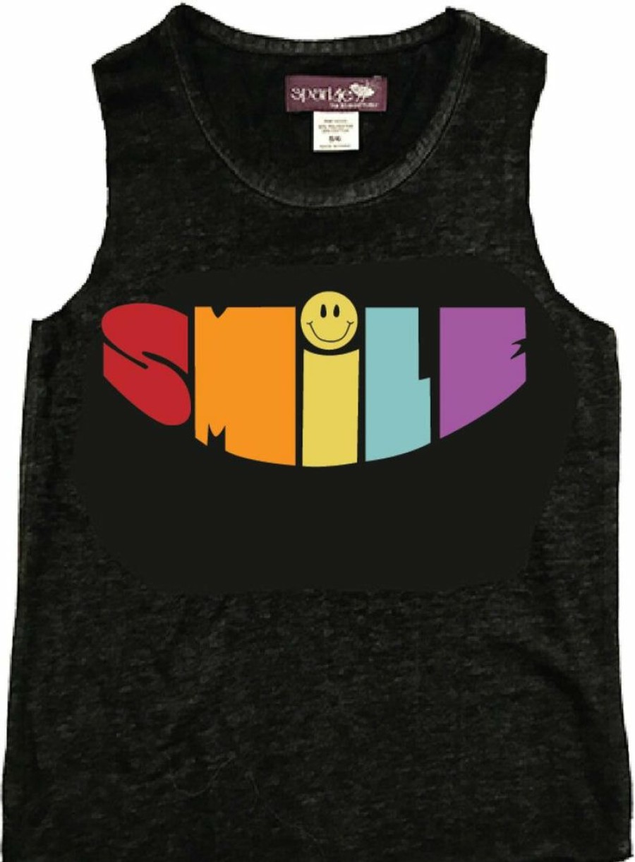 Girls * | Coupon Girls Tween Style Smile Tank