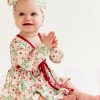 Baby Clothes * | Best Pirce Charlies Project Deck The Halls Daisy Bubble Dress Baby Clothes