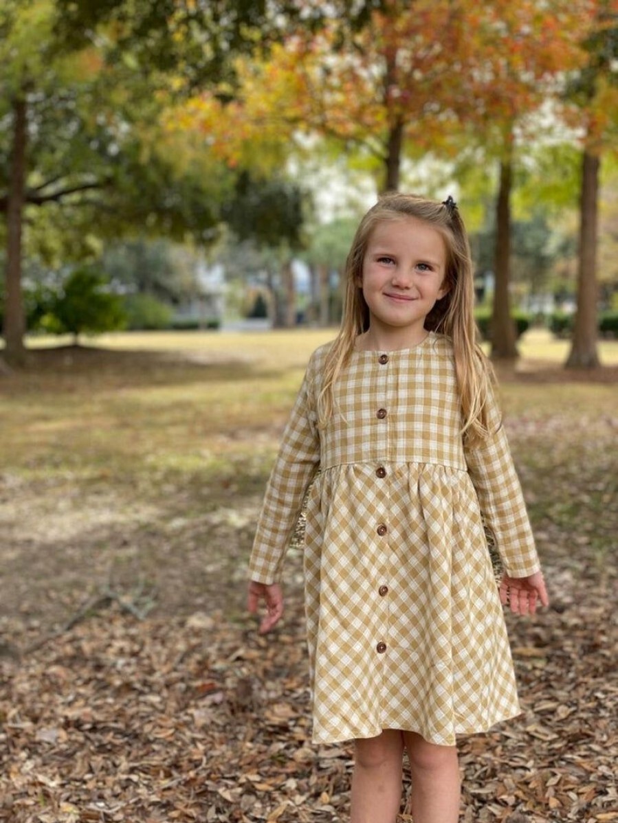 Girls * | Coupon Vignette Kit Plaid Dress