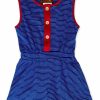 Girls * | Hot Sale Millie Jay Royal Stripe Lilly Romper Girls