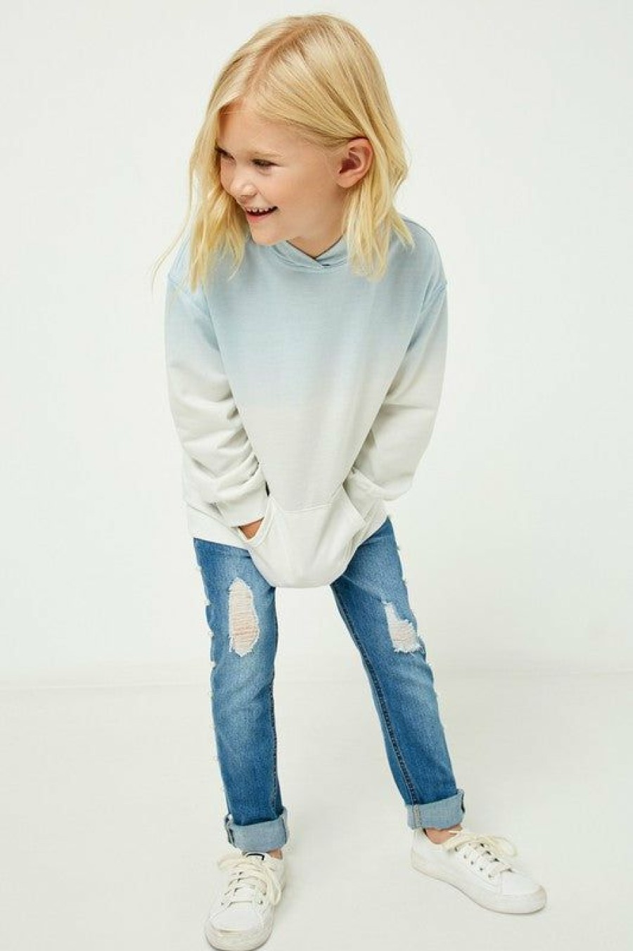 Tween * | Top 10 Hayden Garment Dip Dyed Hoodie Tween