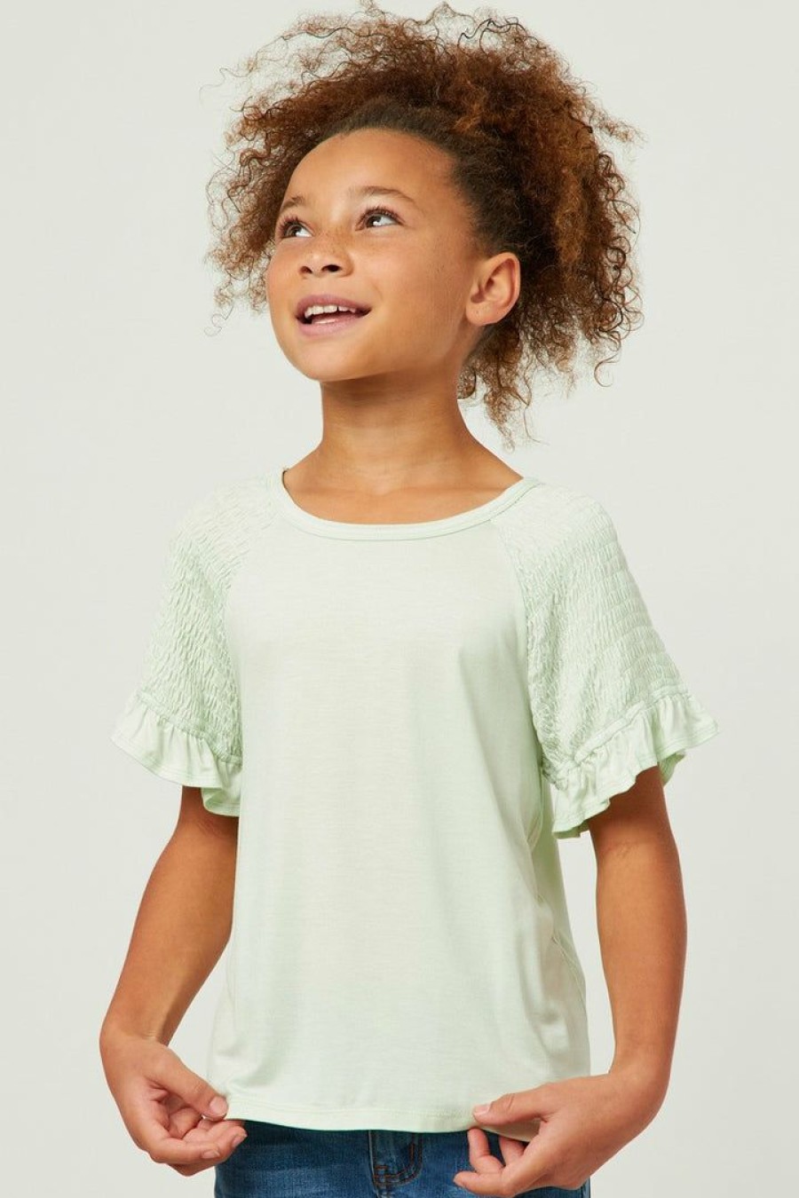 Tween * | Cheapest Tween Hayden Smocked Shoulder Top