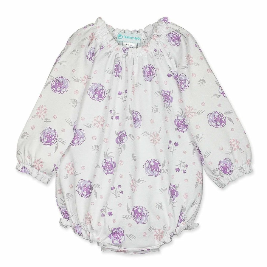 Baby Clothes * | Top 10 Feather Baby Lydia Floral Bubble