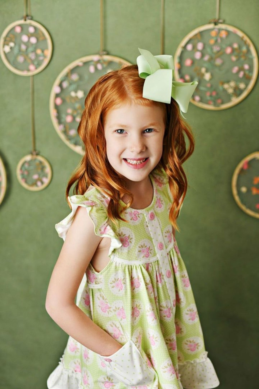 Girls * | Budget Serendipity Mint Tulip Pocket Tunic & Shorties