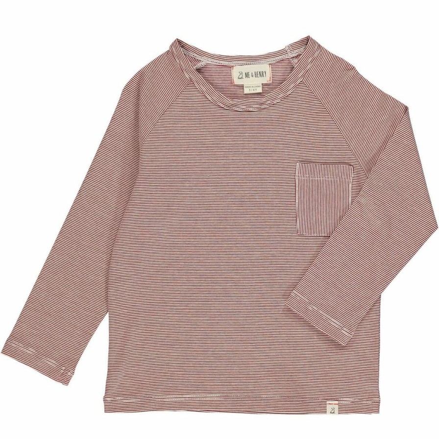 Boys * | Outlet Boys Me & Henry Aiken Stripe Long Sleeve Tee