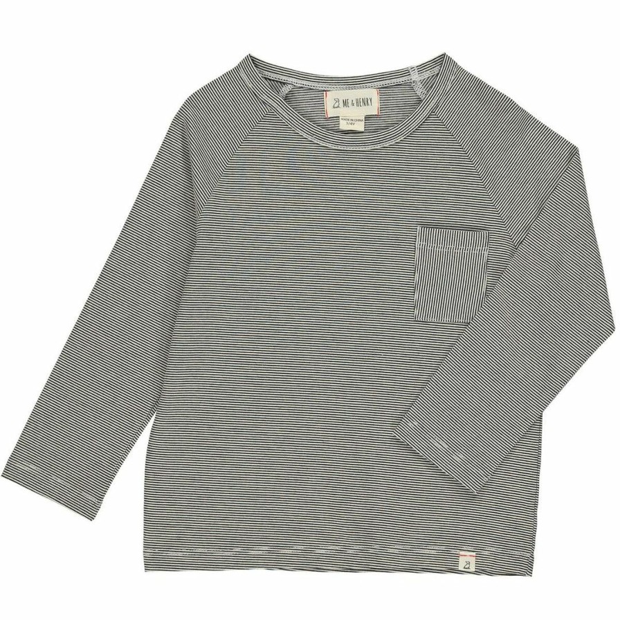 Boys * | Outlet Boys Me & Henry Aiken Stripe Long Sleeve Tee