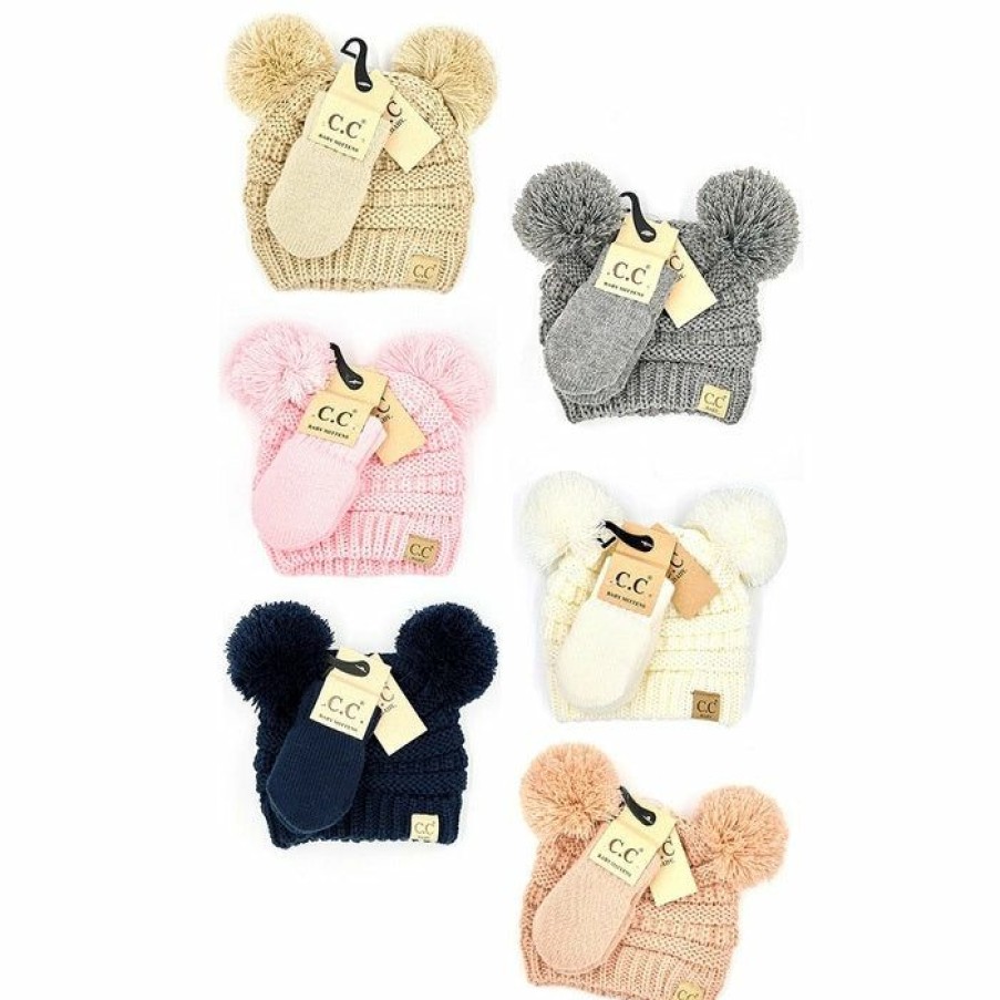 Baby Clothes * | Brand New Cc Baby Beanie & Mittens