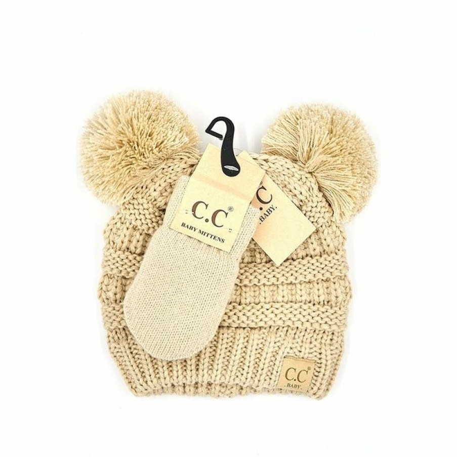 Baby Clothes * | Brand New Cc Baby Beanie & Mittens