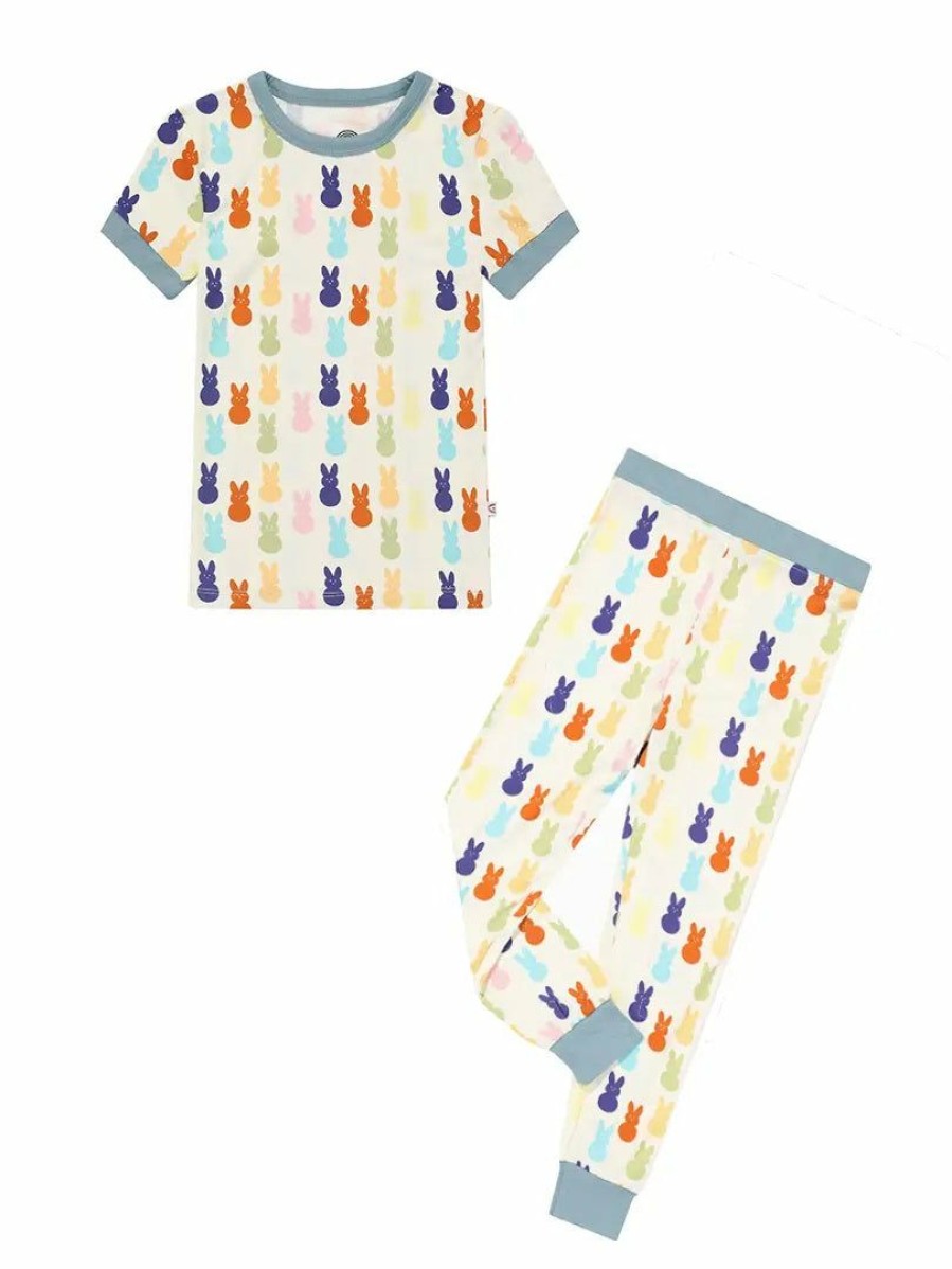 Girls * | Buy Girls Emerson & Friends Easter Peeps Bamboo Pj Set