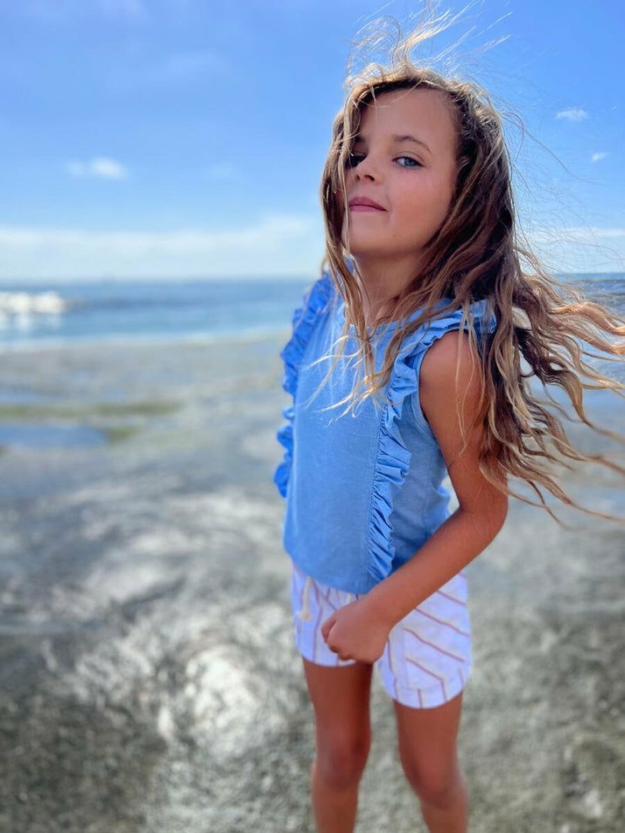 Girls * | New Vignette Pippin Ruffle Knit Tank Girls